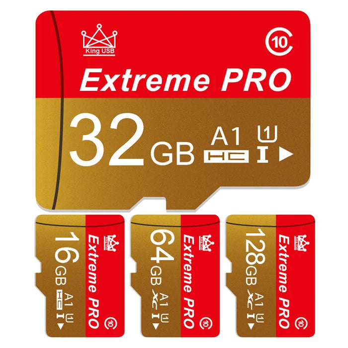 Extreme Pro - Scheda Mini SD ad alta velocità con scheda TF V10 - Dimensioni fino a 256 GB - Scheda Flash ideale per l'utilizzo di telefono, fotocamera e drone