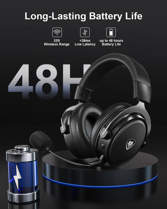 NUBWO® G Series - Wireless Gaming Headset with 2.4GHz & Bluetooth 5.3 Technology, Noise-Cancelling Microphone & Stereo Sound - Compatible with PS5 / PS4 / PC / Computer / Phone / XBOX / Switch