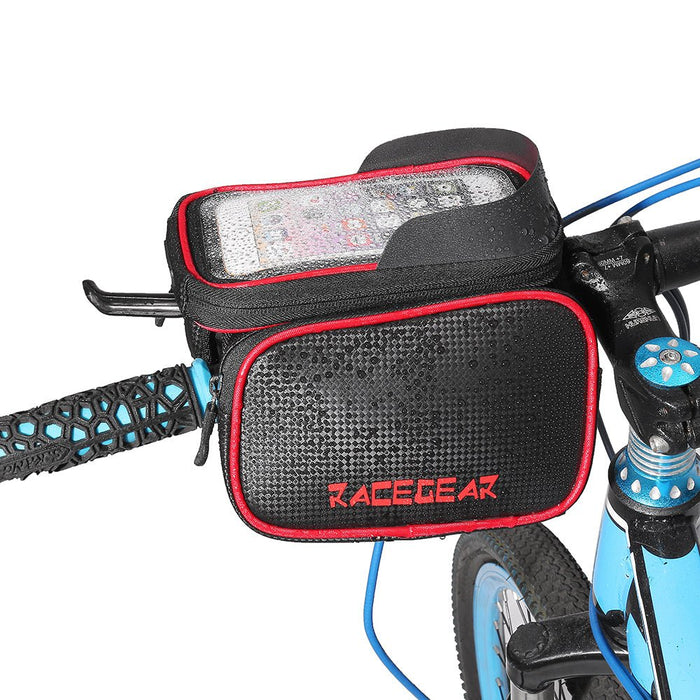 Mobile Phone Bicycle Front Bag - 6.2" Touch Screen Frame Case, Bilateral Tube Bag - Ideal for Cyclists Needing Easy Phone Access - Shopsta EU